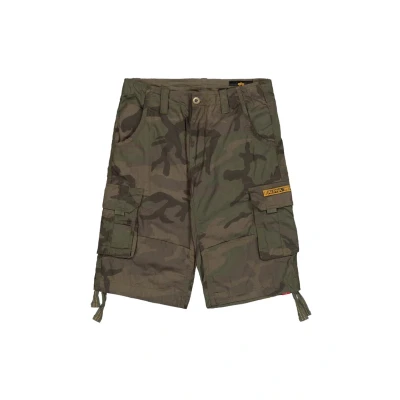 Abbildung von Alpha Industries JET camo Shorts, Herren, Größe: 33, Dark olive
