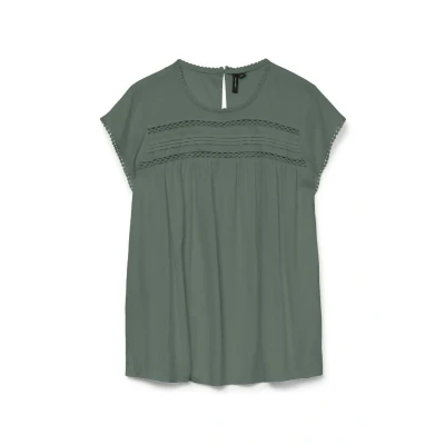 Abbildung von Vero Moda Vmdebbie Pleat Bluse, Damen, Größe: Small, Laurel wreath