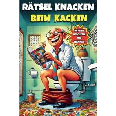 Abbildung von Rätsel Knacken beim Kacken: Der Lustige Begleiter fürs stille Örtchen vollgepackt mit kniffligen und humorvollen Rätseln, Anekdoten witzigen Fakten. Nützliche Geschenke für Männer.
