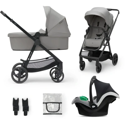 Abbildung von Kinderkraft 3 i 1 NEWLY Kombikinderwagen Travelsystem, Moonlight Grey, Kinderwagen, 2 in
