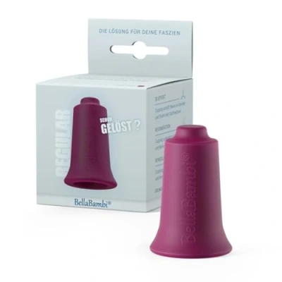 Abbildung von BellaBambi® mini solo Schröpfglas Saugglocken Cups aus hautverträglichem Silikon Ideal für Beauty, Peeling, Sport &amp; Massage bei Verspannung uvm. Made in Germany Intensität Regular Brombeer