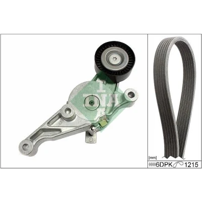Abbildung von INA 529 0462 10 Keilrippenriemensatz Generatorfreilauf prüfen und ggf. erneuern VOLKSWAGEN: Caddy 3, SEAT: Alhambra I