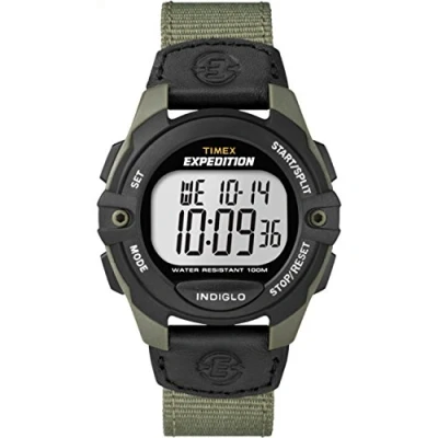 Abbildung von Timex Herren Expedition Volle Größe Digital CAT Grün/Schwarz Gemischte Material Armbanduhr T49993