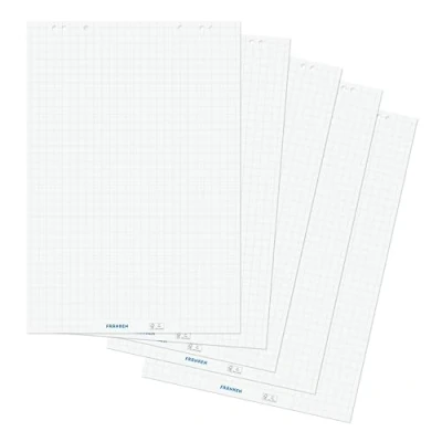 Abbildung von FRANKEN Flipchart Papier, weiß, chlorfrei gebleicht, 80 g/qm, kariert, 100 Blatt, F2130