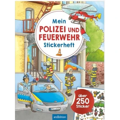 Abbildung von Mein Polizei und Feuerwehr Stickerheft: Über 250 Sticker Stickerbuch für Kinder ab 4 Jahren
