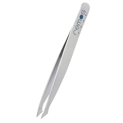 Abbildung von REMOS Kombipinzette Edelstahl [INOX]rostfrei 9.5 cm 2in1 für Splitter Haare