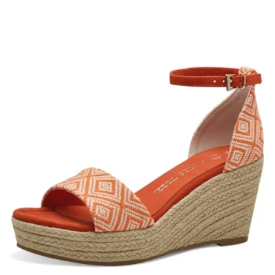 Abbildung von MARCO TOZZI Damen Sandalen mit Keilabsatz Sommer Plateau, Orange (Terracotta Com), 39 EU