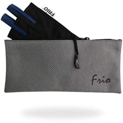 Abbildung von FRIO VIVA DOPPEL 10 x 18cm Insulin Tasche für 2 Pens oder z.B. 1 Pen und Ersatzpatronen mit einem Reißverschluss (Grau)