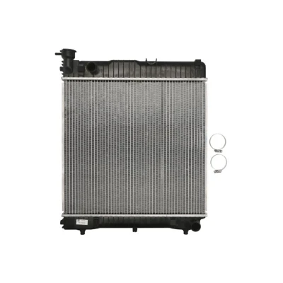 Abbildung von NRF 507665 Kühler, Motorkühlung Aluminium 505 476 34 mit Anbauteilen Kühlrippen gelötet MERCEDES BENZ: T1 Minibus, Van