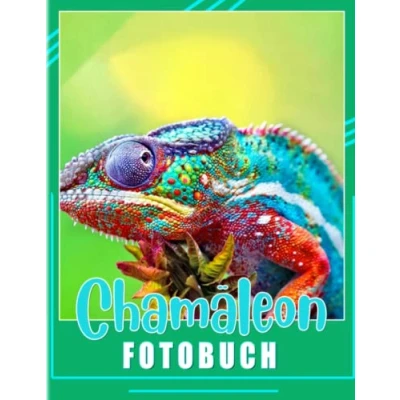 Abbildung von Chamäleon Fotobuch: Ein kleines Tier, dargestellt durch 40 bunte Seiten im Inneren Geschenke für Fans jeden Alters an besonderen Tagen