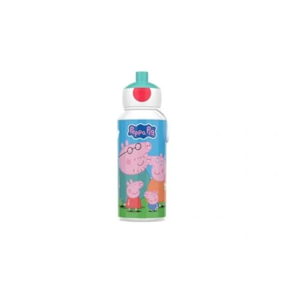 Abbildung von Mepal Trinkflasche Pop up Campus Wasserflasche Auslaufsichere Flasche für die Schule Wiederverwendbar BPA frei &amp; Spülmaschinenfest 400 ml Peppa Pig