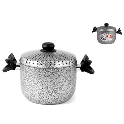 Abbildung von Home Salt N&#039;Pepper Nudeltopf Antihaft, Aluminium, 4 Liter, Schwarz/Grau, 20 cm