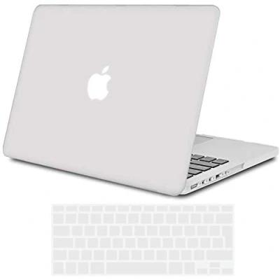 Abbildung von TECOOL Hülle Kompatibel mit Alten MacBook Pro 13 Zoll 2015 2014 2013 2012 Freisetzung (A1425 A1502), Ultradünn Hartschale Schutzhülle Matt Case Cover + EU Tastaturschutz, durchscheinend
