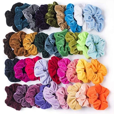 Abbildung von Hcimooy Haargummis Samt Elastische Haarbänder Seile Scrunchie für Frauen Mädchen (36Pcs)