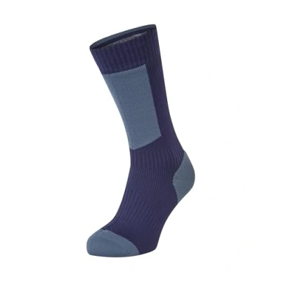 Abbildung von SEALSKINZ Unisex Kaltes Wetter Wasserdichte Socken mit Hydrostop Mittellang, Blau/Rot, M