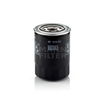 Abbildung von MANN FILTER WP 928/83 Ölfilter M 26 X 1.5 mit einem Rücklaufsperrventil Anschraubfilter HYUNDAI: H 1 MPV, GALLOPER 2, Van