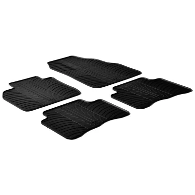 Abbildung von Gledring 0289 Fußmattensatz Gummi vorne und hinten 4 schwarz 750mm 550mm
