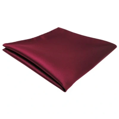 Abbildung von TigerTie Designer Einstecktuch in rot bordeaux einfarbig unicolor gemustert