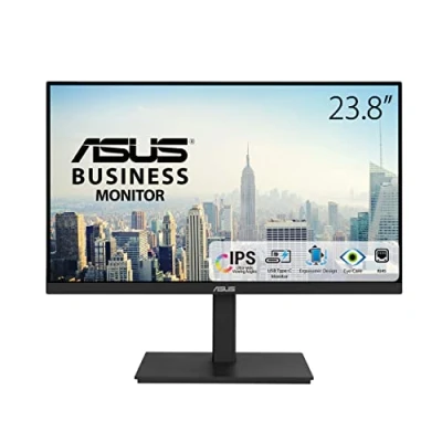 Abbildung von ASUS Business VA24ECPSN 24 Zoll Full HD Monitor 16:9 IPS Panel, 1920x1080, 75 Hz, Rahmenlos, ergonomisch RJ45, DisplayPort, HDMI, USB C mit 65W, Hub