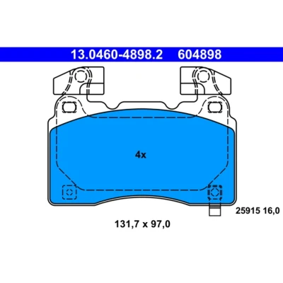 Abbildung von ATE 13.0460 4898.2 Bremsbelagsatz mit akustischer Verschleißwarnung OPEL: Insignia B Sports Tourer, Grand Sport