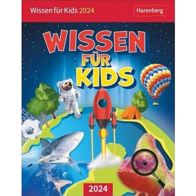 Abbildung von Wissen für Kids Tagesabreißkalender 2024. Spannende Fragen und Antworten in einem Tischkalender jeden Tag. Abreißtageskalender 2024 aus der Welt des Wissens