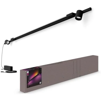 Abbildung von Philips Hue White &amp; Color Amb. Perifo Set, 2 er Spot Gradient Tube, dimmbar, 16 Mio. Farben, steuerbar via App, kompatibel mit Amazon Alexa, Apple HomeKit Google Assistant, schwarz