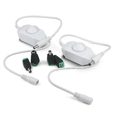 Abbildung von Taikuwu 2 Stücke DC 12V 24V 6A PWM Dimmer Schalter Kontrolleur für SMD 5050 3528 2835 5630 LED Streifen und andere Beleuchtung Geräte