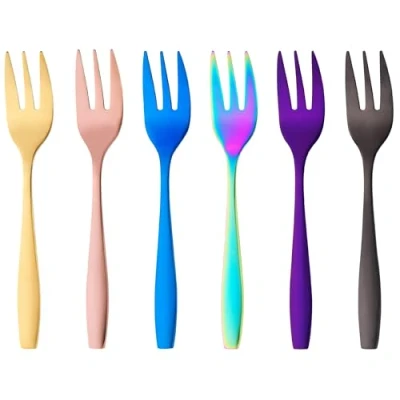 Abbildung von GRÄWE Kuchengabeln 6 Stück, kleine Gabeln, Dessertgabeln, Edelstahl, 6er Pack Kuchengabel, Dessertbesteck Set, teilig, Serie Königstein