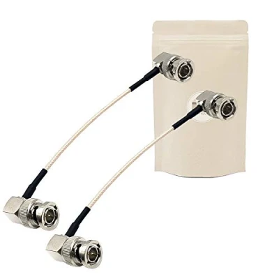 Abbildung von 2 x 3G SDI Kabel BNC auf RCA 10 cm RG179 mit 90 Grad Winkel Unterstützt HD von 4K 8K 75 Ohm