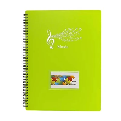 Abbildung von Notenmappe für Notenblätter beim Spielen A4 Größe Papier Dokumente Halter Aufbewahrung 40 Taschen Clef, Musik Tabelle Datei Ordner, Kunststoff Konzert Chorfolder Musiker und Band Music Note