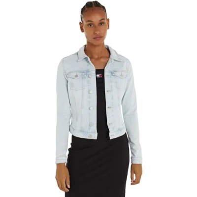 Abbildung von Tommy Jeans Vivianne Jeansjacke, Damen, Größe: 34, Denim light