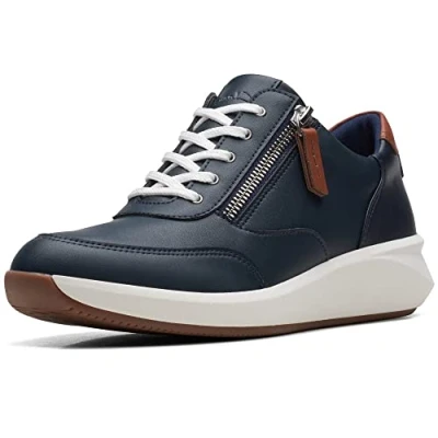 Abbildung von Clarks Damen Un Rio Zip Sneaker, Navy Combi, 39 EU