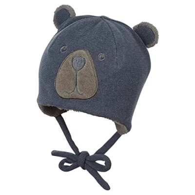 Abbildung von Sterntaler Baby Jungen Mütze Bärgesicht, Blau, 49