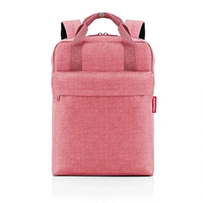 Abbildung von reisenthel allday backpack M vielseitiger Rucksack für Alltag, Reisen, Einkaufen oder Arbeit wasserabweisend, Handgepäck zugelassen, Couleur:twist berry