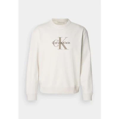 Abbildung von Calvin Klein Jeans Monologo Sweatshirt, Herren, Größe: XS, Chalk
