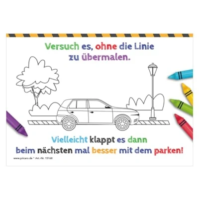 Abbildung von PRICARO Scheisse geparkt Flyer &quot;Ausmalen&quot;, A6, 50 Stück