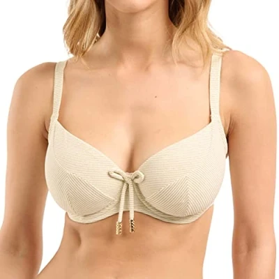 Abbildung von Sans Complexe Damen Glow It Up Badeanzug Top mit Bügel, Ivory Gold, 85D