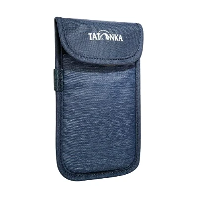 Abbildung von Handyhülle Tatonka Smartphone Case XL (15x8cm) Rundum gepolsterte Schutzhülle fürs Handy mit Klettverschluss Deckel Innenmaße: 15 x 8 cm (navy)