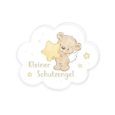 Abbildung von Herding Konturenkissen Kleiner Schutzengel, ca. 33 x 29 5 cm, Polyester, Wolkenkissen, Weiß, Twin