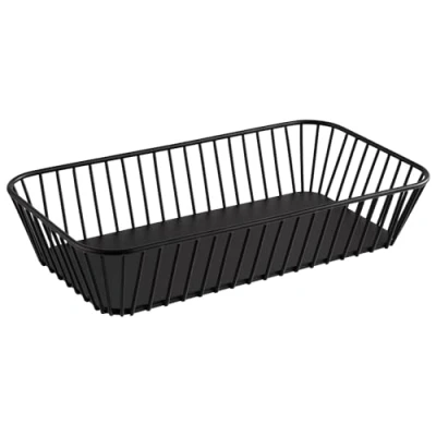 Abbildung von APS 30417 GN 1/3 Korb &quot;URBAN&quot;, Metall, schwarz, mit Antirutsch Füßchen, 32,5 x 17,6 cm, Höhe 7,5 cm