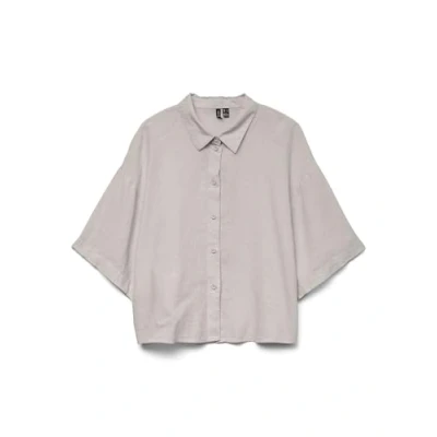 Abbildung von Vero Moda Hemdbluse »VMLINN LINEN 2/4 SHORT SHIRT WVN NOOS«