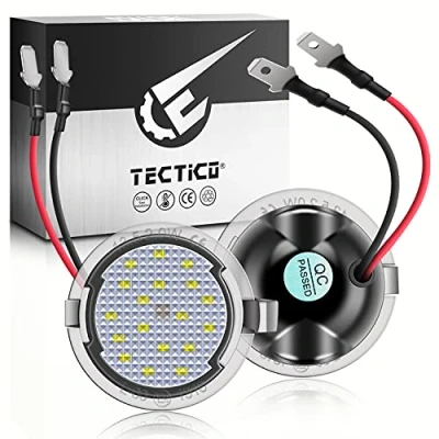 Abbildung von TECTICO LED Umfeldbeleuchtung Spiegel 12V Auto E8 Umgebungslicht 6000K Kaltweiß Kompatibel mit Ford T6 Mondeo MK5 Edge Everest Taurus, 2 Lampen