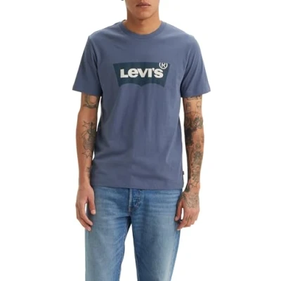 Abbildung von Levi&#039;s Graphic Crewneck TEE Tshirt print, Herren, Größe: Small, Vintage indigo