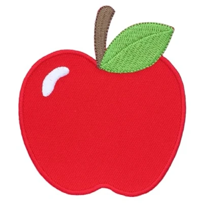 Abbildung von PatchMommy Apfel Patch Obst Aufnäher Applikation zum Aufbügeln Bügelbild für Kleidung Jeans Jacken Kinder Baby