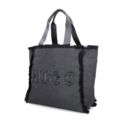 Abbildung von HUGO Becky TOTE Shopping Bag, Damen, Größe: One Size, Navy