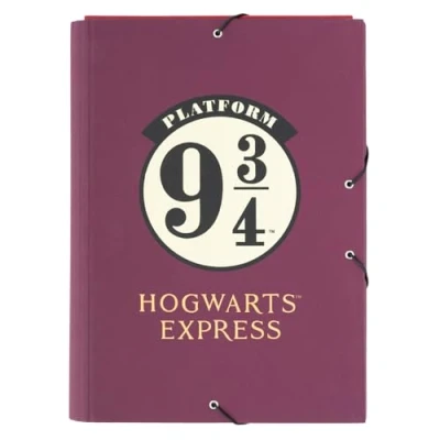 Abbildung von Grupo Erik Mappe A4 Sammelmappe Harry Potter Fanartikel Dokumentenmappe Gummizug Heftmapppe Schule Zubehör Heftbox Schulranzen Eckspanner Ordnungsmappe Büro Schul