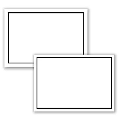 Abbildung von 50 x Set Trauereinzelkarten DIN A6 + Trauerumschläge C6 Mit schwarzem Trauer Rahmen 10,5 14,8 cm bedruckbar Kondolenz für Danksagung