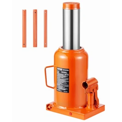 Abbildung von VEVOR hydraulischer Wagenheber, 50 t Stempelwagenheber Flaschenwagenheber mit 28 44 cm Hubbereich und 3 teiligem langem Griff, für Auto Pickup LKW Wohnmobil Autoreparatur Industrietechnik