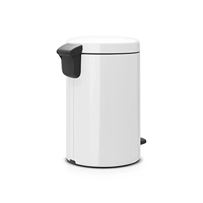 Abbildung von Brabantia 111969 Treteimer mit Inneneimer aus Kunststoff, stahl, weiss, 12 Liter, Weiß