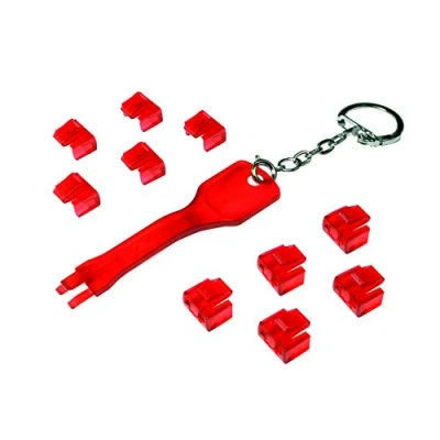 Abbildung von LogiLink MP0042 RJ45 Port 1x und 10x Schlösser Set rot